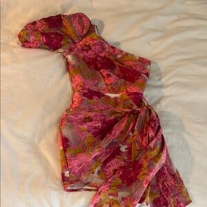 Floral One-Shoulder Dress